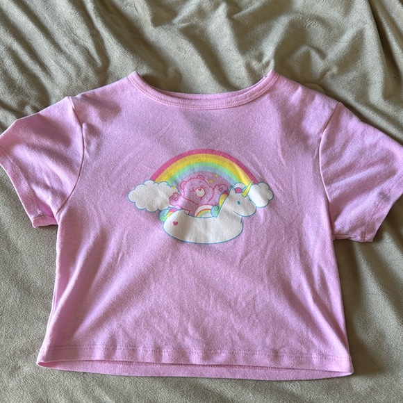 Pink Care Bears Crop top, small! - Picture 1 of 3
